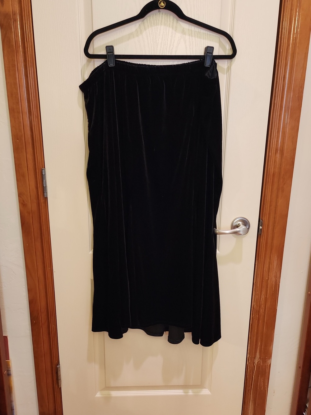 Maggie Barnes Black Velvet Maxi Skirt Size 3X Holiday Choir Orchestra Band